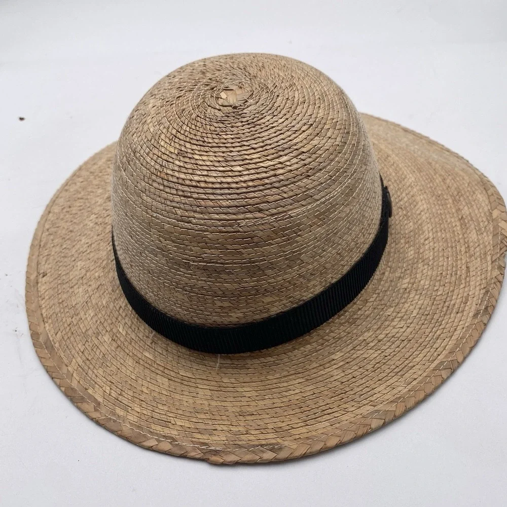 Natural Straw Sun Hat with Black Band